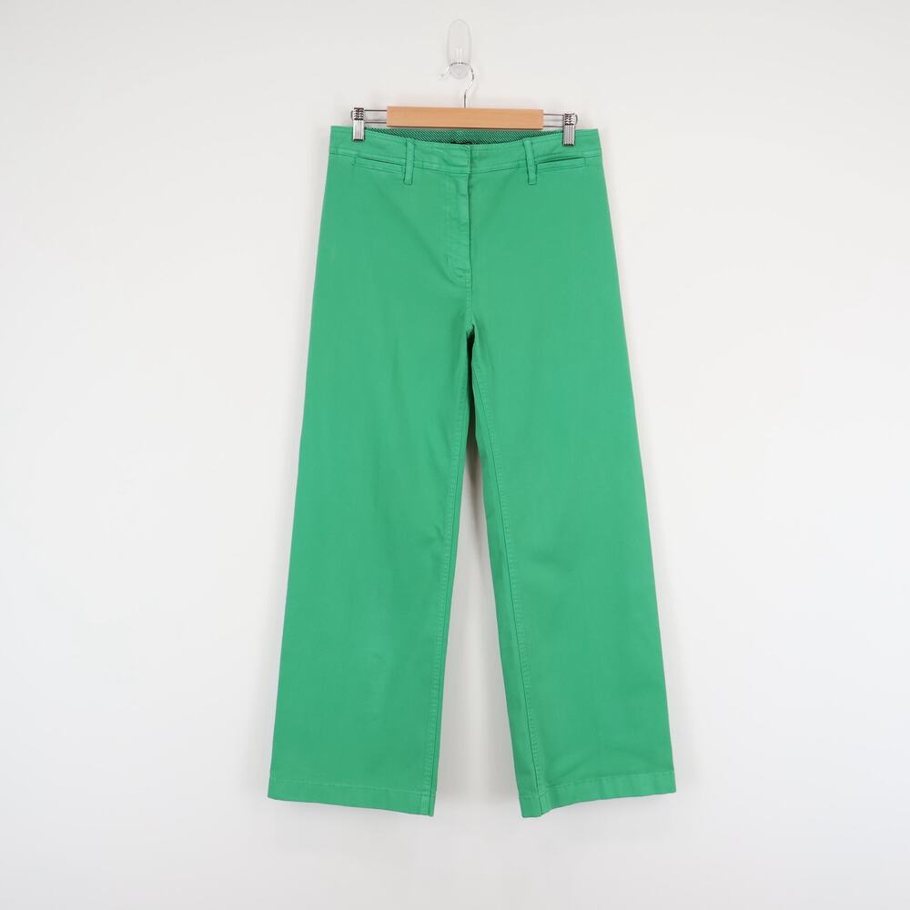 J.Crew Wide Leg Trouser Chino Summer Yard Green Size 29 NWT - Picture 2 of 9